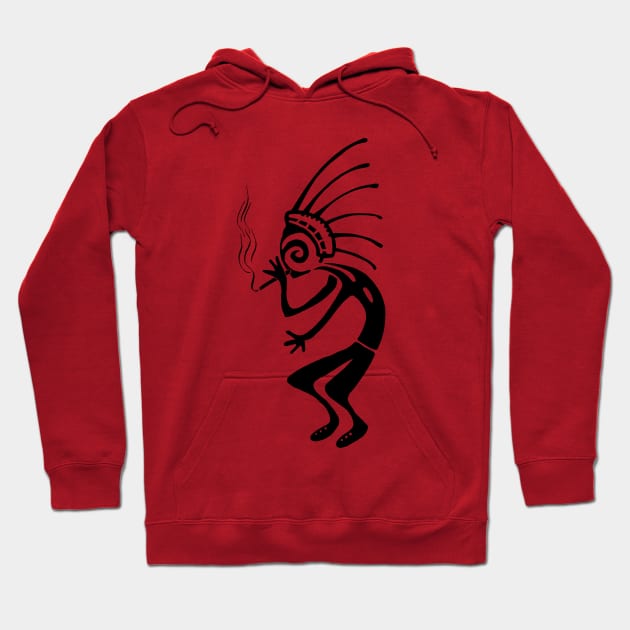 Kokopelli smoke weed black Hoodie by ngmx